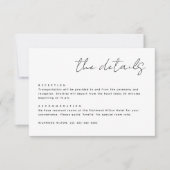 Eenvoudige minimalistische details Kaart Notitiekaartje (Voorkant)