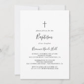 Eenvoudige minimalistische doop kaart (Voorkant)