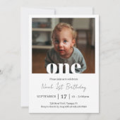 Eenvoudige minimalistische één vierkante foto eers kaart (Voorkant)