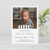 Eenvoudige minimalistische één vierkante foto eers kaart (Staand voorkant)