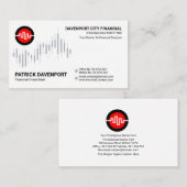 Eenvoudige minimalistische effectenbeursgraaf, han visitekaartje (Voorkant / Achterkant)