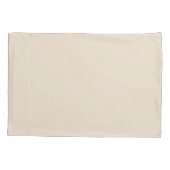 Eenvoudige minimalistische effen kleur beige kussensloop (Achterkant-Links)