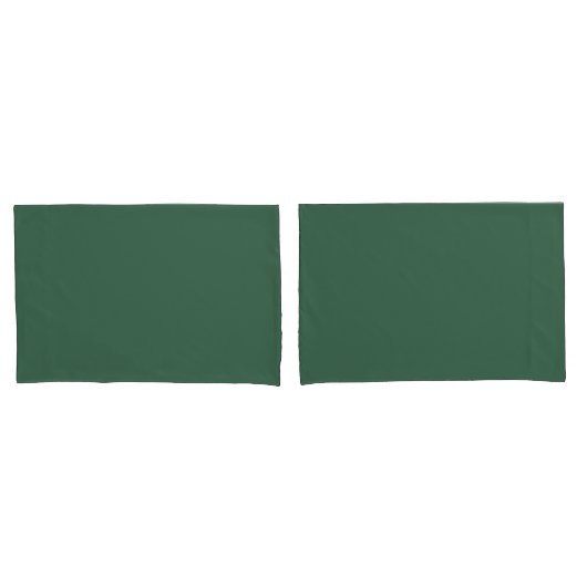 Eenvoudige minimalistische effen kleur donkergroen kussensloop (Voorkant-Set)