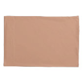 Eenvoudige minimalistische effen kleur lichtbruin kussensloop (Achterkant-Links)