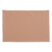 Eenvoudige minimalistische effen kleur lichtbruin kussensloop (Achterkant-Rechts)