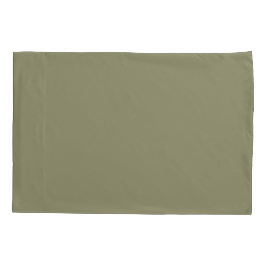 Eenvoudige minimalistische effen kleur Sage Green Kussensloop (Achterkant-Links)
