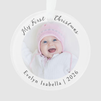 Eenvoudige Minimalistische Elegante Baby's Eerste  Ornament