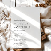 Eenvoudige minimalistische elegante bruiloft kaart