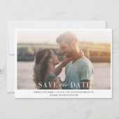 Eenvoudige minimalistische elegante foto bruiloft save the date (Voorkant)