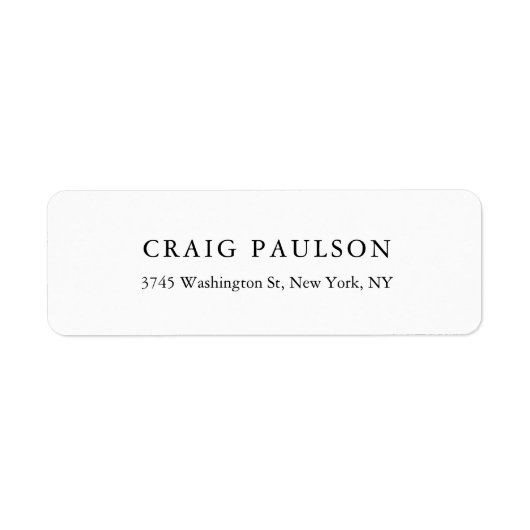 Eenvoudige minimalistische elegante klassieke etiket (Voorkant)