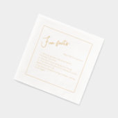 Eenvoudige minimalistische elegante leuke weetjes  folie servetten (Links)