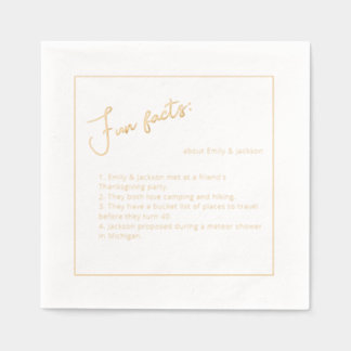 Eenvoudige minimalistische elegante leuke weetjes  folie servetten
