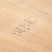 Eenvoudige minimalistische elegante script duideli acryl uitnodigingen (Laagn)