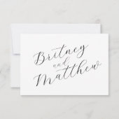 Eenvoudige Minimalistische Elegante Script Trouw R Bedankkaart (Achterkant)