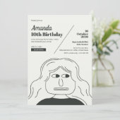 Eenvoudige minimalistische elegante verjaardag kaart (Staand voorkant)