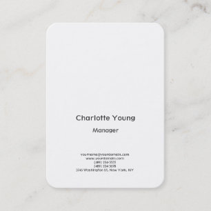 Eenvoudige minimalistische elegante witte achtergr visitekaartje