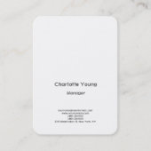 Eenvoudige minimalistische elegante witte achtergr visitekaartje (Voorkant)