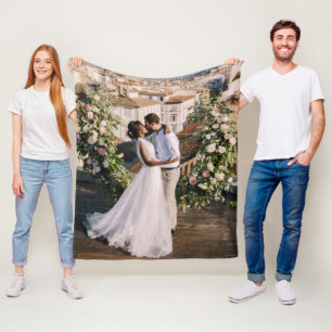 Eenvoudige minimalistische enkele foto geen tekst fleece deken