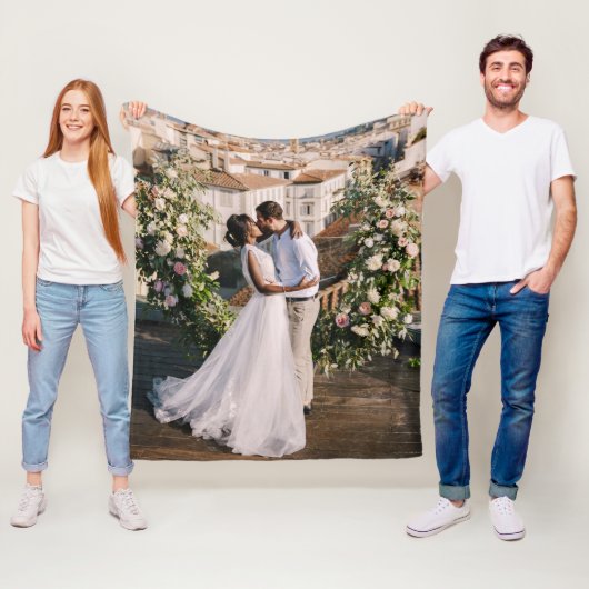 Eenvoudige minimalistische enkele foto geen tekst fleece deken (In situ)