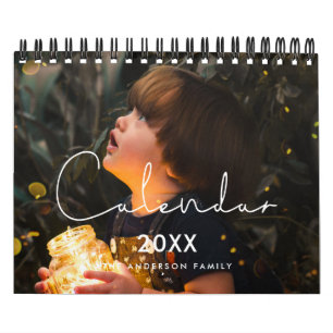 Eenvoudige minimalistische familie 2027 foto kalender