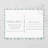 Eenvoudige minimalistische familiefoto Vrolijk Ker Feestdagenkaart (Achterkant)