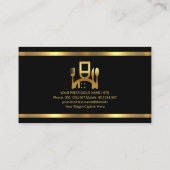 Eenvoudige minimalistische Faux Gold Lines Cateraa Visitekaartje (Achterkant)