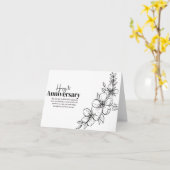 Eenvoudige minimalistische Floral Jubileum Kaart (Gele Bloem)