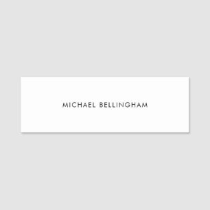 Eenvoudige minimalistische formele zwart-wit naamplaatje