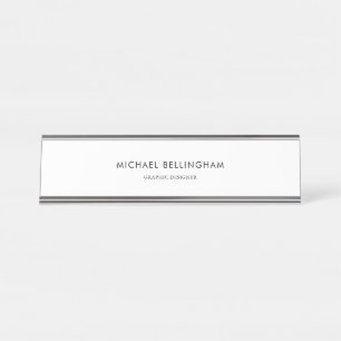 eenvoudige minimalistische formule bureau naambordje