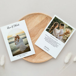 Eenvoudige minimalistische foto bedankkaart