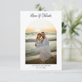 Eenvoudige minimalistische foto bedankkaart (Staand voorkant)