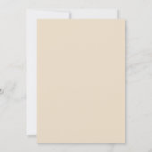 Eenvoudige Minimalistische Foto | Beige Bruiloft  Kaart (Achterkant)
