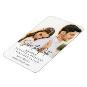 Eenvoudige minimalistische foto Bewaar de datum ma Magneet (Linkerzijde)