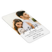 Eenvoudige minimalistische foto Bewaar de datum ma Magneet (Rechterzijde)