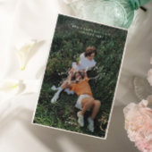 Eenvoudige minimalistische foto bruidsmeisje voors kaart