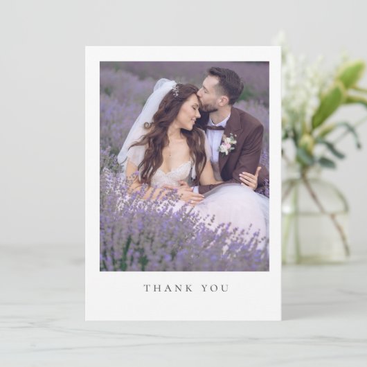 Eenvoudige minimalistische foto bruiloft bericht D (Staand voorkant)