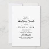 Eenvoudige minimalistische foto bruiloft brunch kaart (Voorkant)