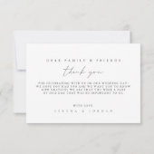 Eenvoudige minimalistische foto bruiloft dank u ka bedankkaart (Achterkant)