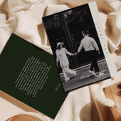 Eenvoudige minimalistische foto bruiloft dank u ka bedankkaart