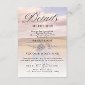 Eenvoudige minimalistische foto bruiloft details K Informatiekaartje (Voorkant)