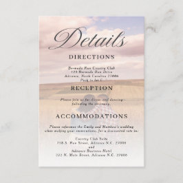 Eenvoudige minimalistische foto bruiloft details K Informatiekaartje