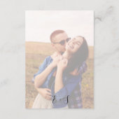 Eenvoudige minimalistische foto bruiloft details K Informatiekaartje (Achterkant)