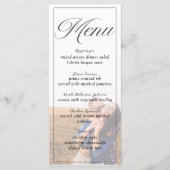Eenvoudige minimalistische foto bruiloft menu Kaar (Voorkant)