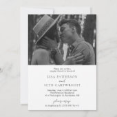 Eenvoudige minimalistische foto-combinatieschower kaart (Achterkant)