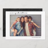 Eenvoudige minimalistische foto feestdagenkaart (Voorkant / Achterkant)