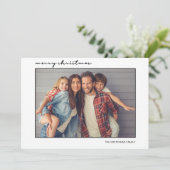 Eenvoudige minimalistische foto feestdagenkaart (Staand voorkant)