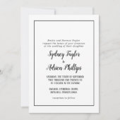 Eenvoudige minimalistische foto Formele Lijst brui Kaart (Voorkant)