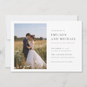 Eenvoudige minimalistische foto horizontale bruilo kaart (Voorkant)