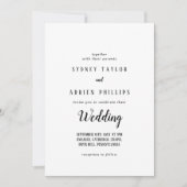 Eenvoudige minimalistische foto informele bruiloft kaart (Voorkant)