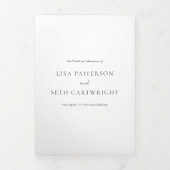 Eenvoudige minimalistische foto klassieke elegante drieluik uitnodiging (Cover)